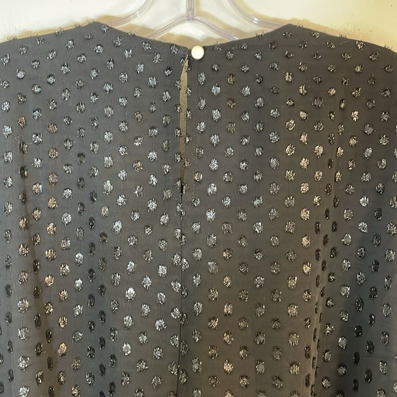 NWT. Libby Edelman XXL Shimmer Swiss Dot Long Sleeve Dress. - Picture 9 of 11
